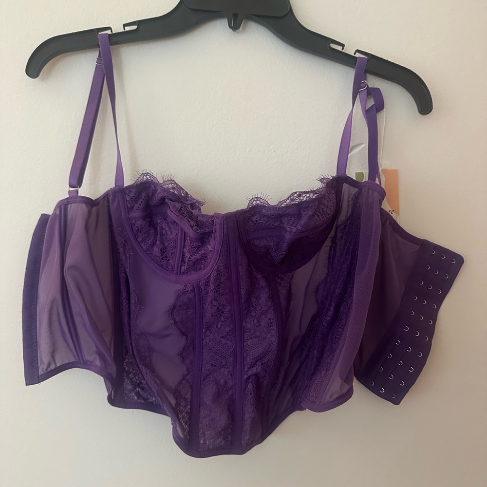 Amazon Purple Lace and Mesh Bra